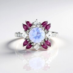 Anello in argento con Quarzo Blue Moon