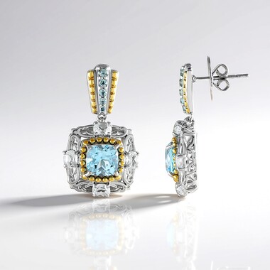 Orecchini in argento con Topazio Blu Cielo (Dallas Prince Designs)