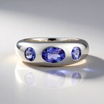 Anello in argento con Tanzanite