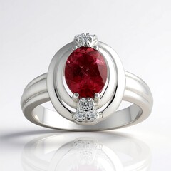 Anello in argento con Tormalina Rosa Brasiliana (Remy Rotenier)