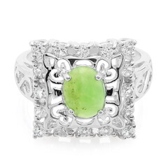 Kaiserlicher Chrysopras-Silberring