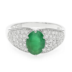 Bague en argent et Emeraude de Bahia