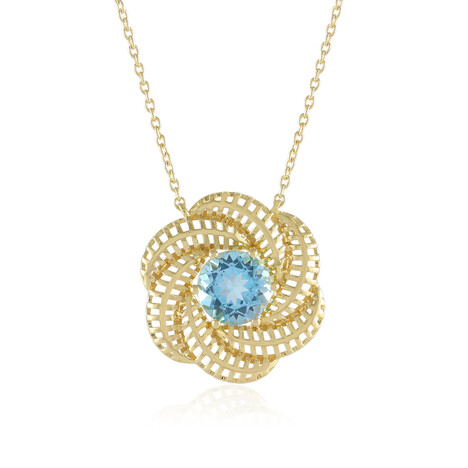 Collana in argento con Topazio Blu Svizzero (Ornaments by de Melo)