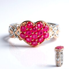 Anillo en plata con Topacio rosa
