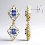 Orecchini in argento con Tanzanite (Gems en Vogue)