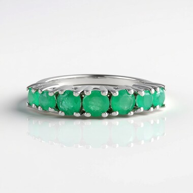 Anillo en plata con Esmeralda de Socoto