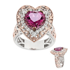 Pink Topaz Silver Ring (Gems en Vogue)