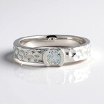 Anello in argento con Acquamarina Brasiliana