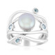 Zilveren ring met een Zilveren zoetwater kweekparel (TPC)