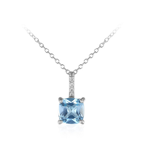 Collana in argento con Topazio Blu Cielo