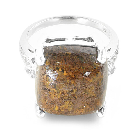 Dinosaurier-Quarz-Silberring