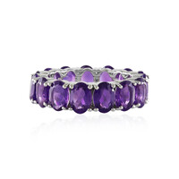 Bague en argent et Améthyste de Zambie