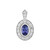 Pendentif en argent et Tanzanite AAA