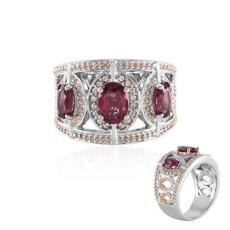 Malawi Garnet Silver Ring (Dallas Prince Designs)