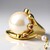 Anello in oro con Perla Bianca dei Mari del Sud (Michelle Albala)