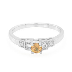 Bague en argent et Saphir jaune