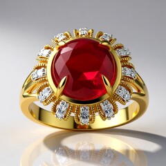 Anello in oro con Rubellite Occhio di Gatto
