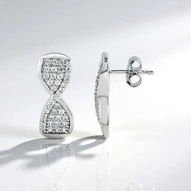 Pendientes en plata con Zircón