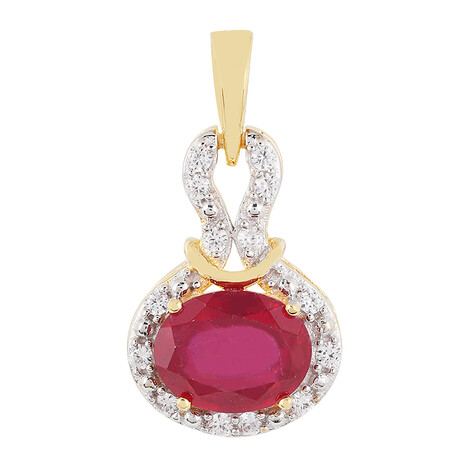 Madagaskar-Rubin-Silberanhänger