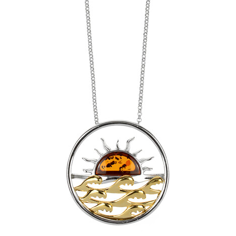 Collana in argento con Ambra Baltica (dagen)