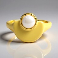 Anillo en plata con Ópalo blanco