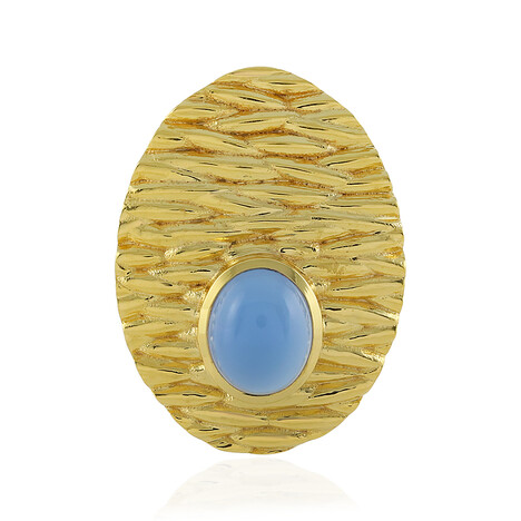 Ciondolo in argento con Calcedonio Blu (MONOSONO COLLECTION)