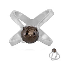 Anello in argento con Quarzo Fumè