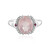 Anillo en plata con Cuarzo rosa