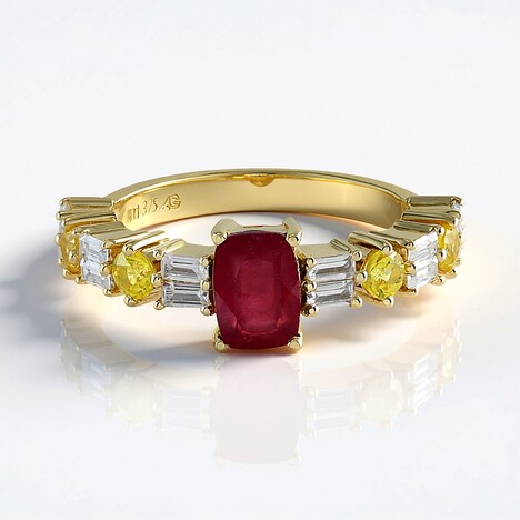 Anello in oro con Rubino Bemainty (Adela Gold)
