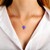 Blauer Achat-Silbercollier