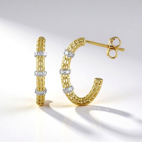 Boucles d'oreilles en or et Diamant I4 (J) (Ornaments by de Melo)