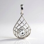 Ciondolo in argento con Quarzo Herkimer (Pallanova)