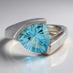 Anello in argento con Topazio Blu Cielo