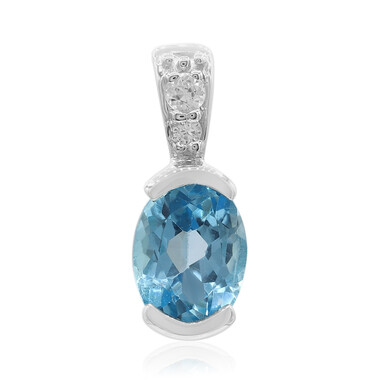 Pendentif en argent et Topaze bleu Suisse