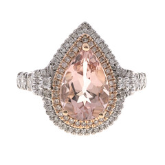 Anello in oro con Morganite AAA
