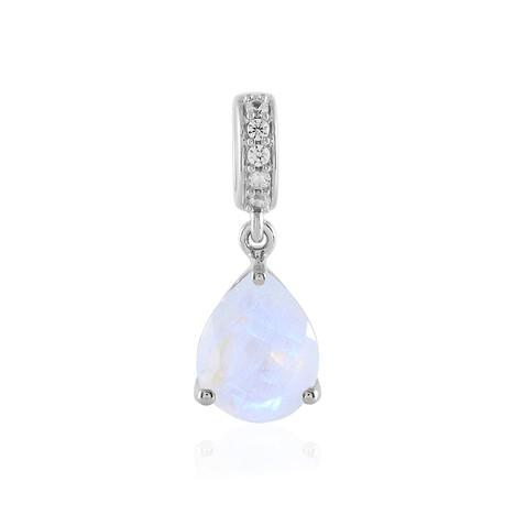 Rainbow Moonstone Silver Pendant