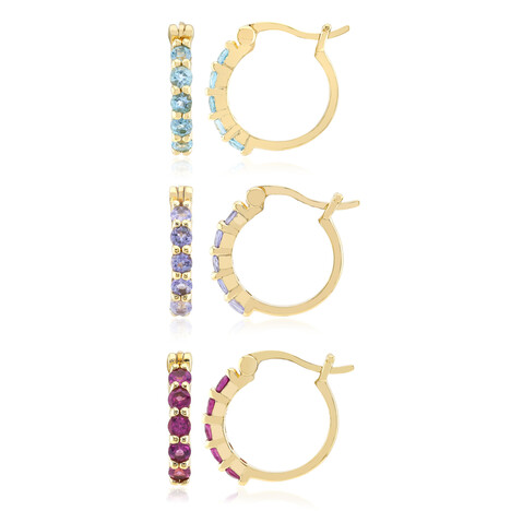 Pendientes en plata con Tanzanita