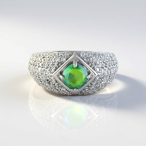 Anello in argento con Opale Mezezo (de Melo Essence)