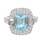 AAA-Brasilianischer Aquamarin-Goldring (CIRARI)