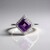 Anello in argento con Ametista Siberiana