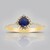 Anello in oro con Zaffiro Ceylon Blu