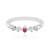 Bague en argent et Spinelle rose