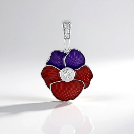 Pendentif en argent et Zircon (Adela Silber)
