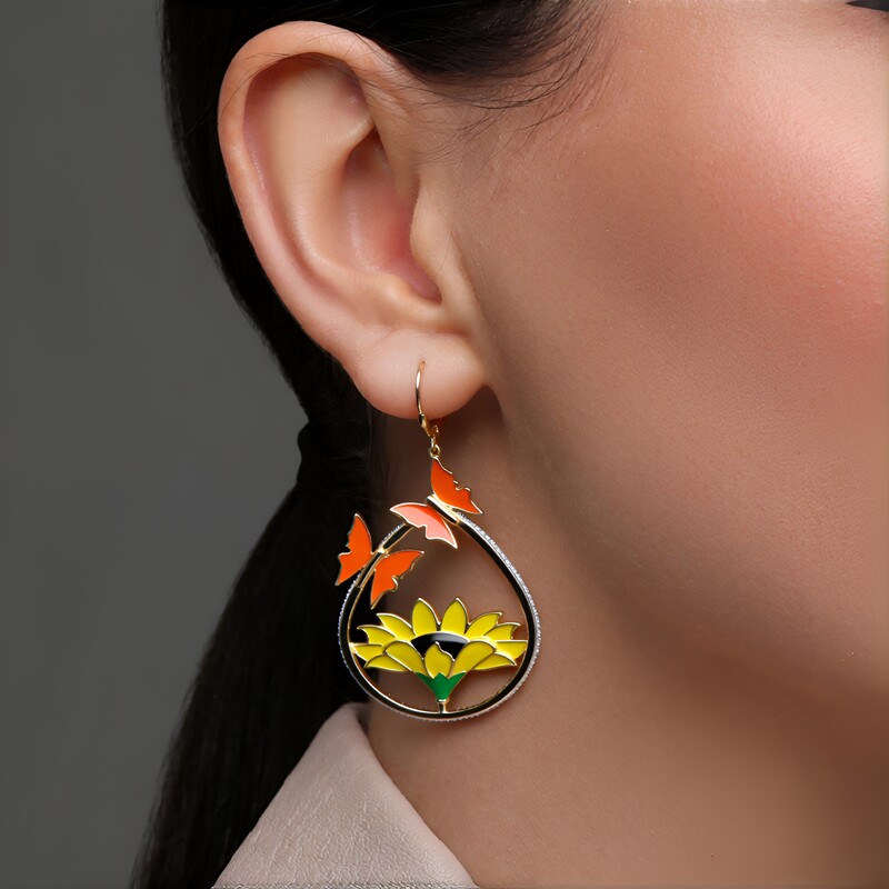 Zirkon-Silberohrringe