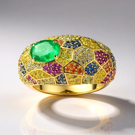 Anello in oro con Smeraldo Zambia (de Melo)