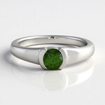 Anello in argento con Zircone Ceylon Verde