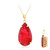 Roter Quarz-Silberhalskette