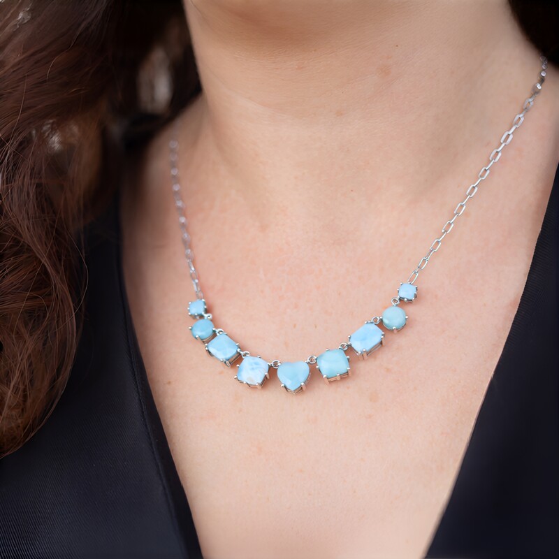 Collana in argento con Larimar