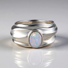 Anello in argento con Opale di Welo (de Melo Essence)