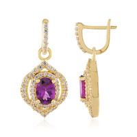 Boucles d'oreilles en argent et Grenat Umbalite